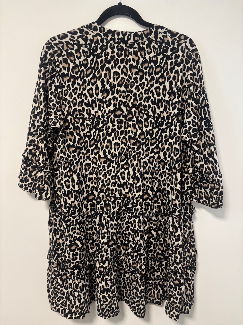 Maje Leopard Print Dress - Black, Tan & Cream - Picture 7 of 7